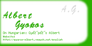 albert gyopos business card